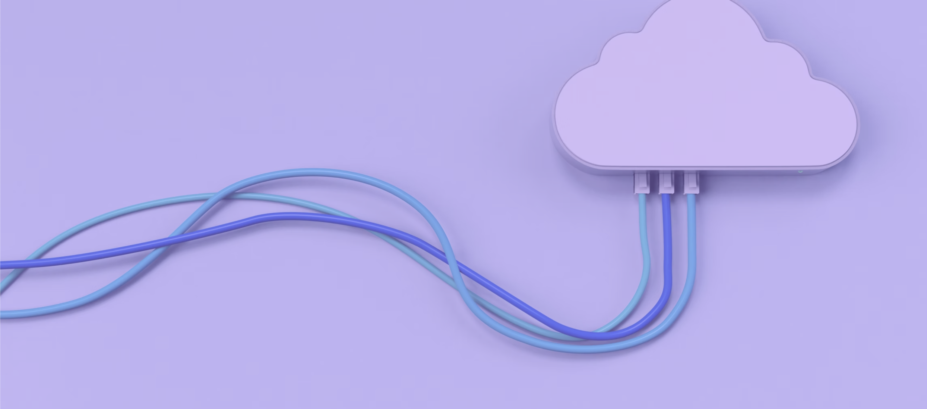 Cloud connected by cables